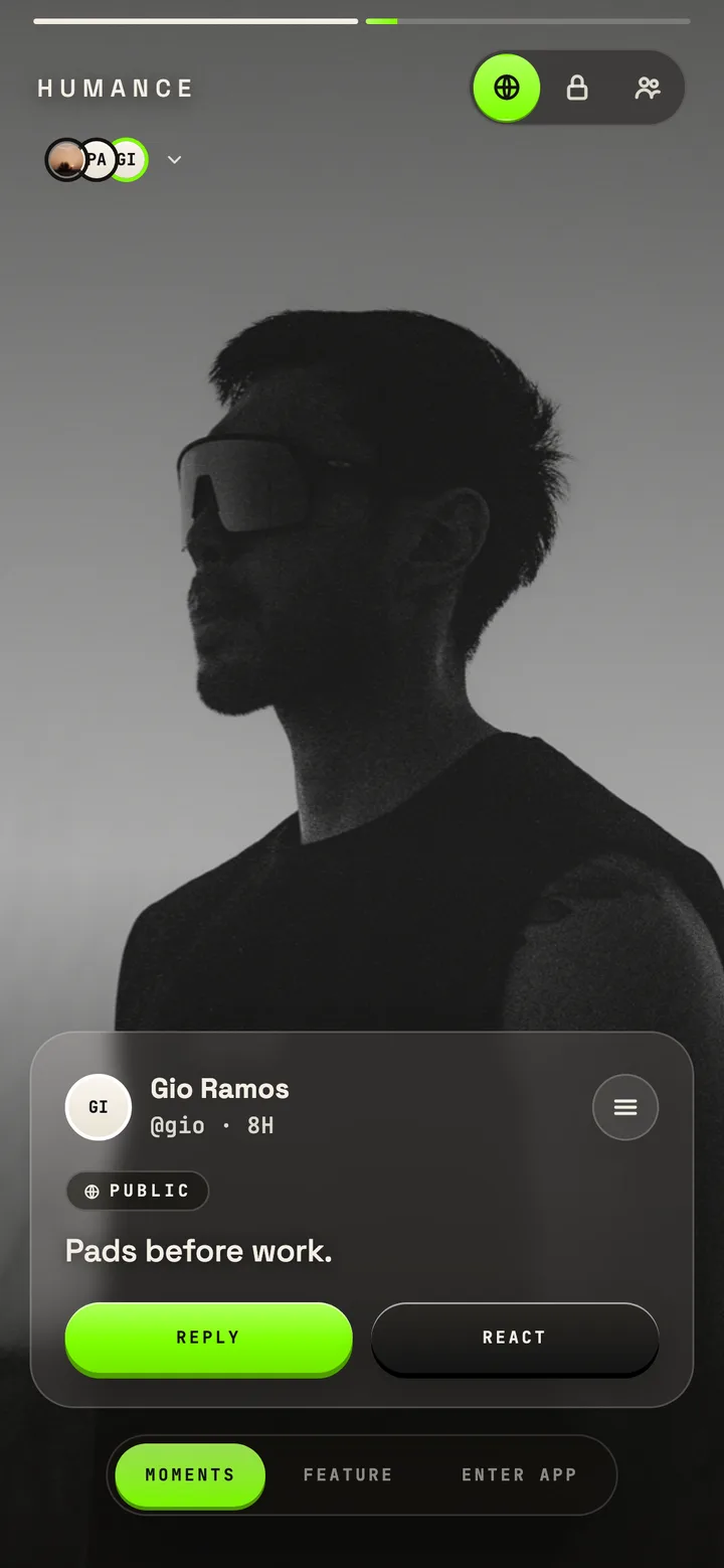 Moments feed: Gio Ramos, Pads before work
